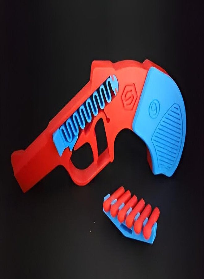 Beoals Foam Toy Revolver with 6 Plastic Darts,Pack of 1, Safe Play Pistol,Figure Toy,Multicolor - Image 2